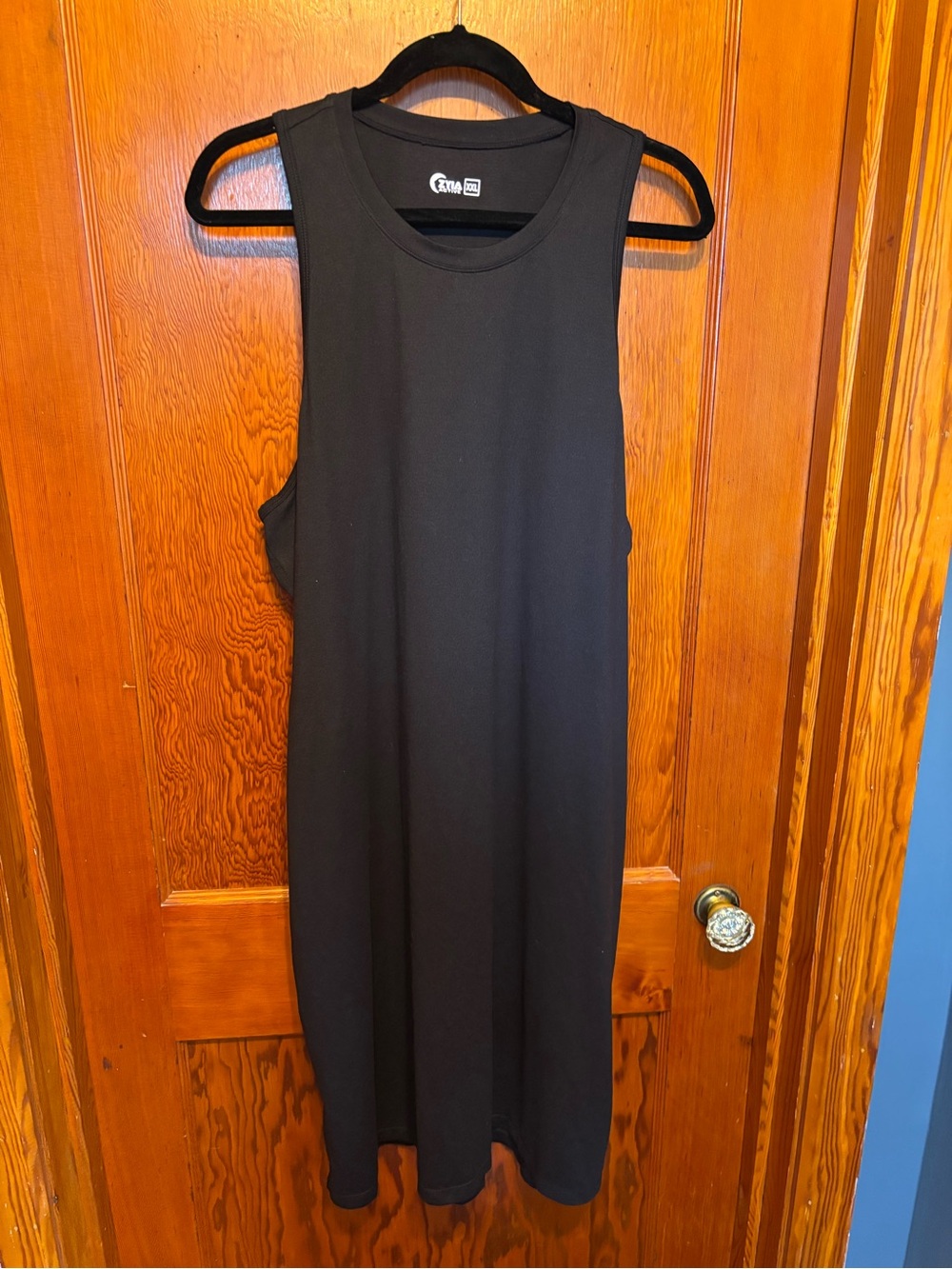ZYIA Black Sleeveless Midi Tank Dress